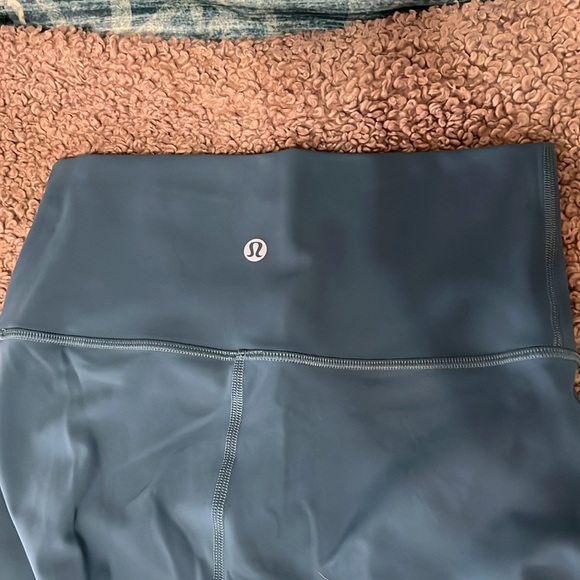 Lululemon Wunder Under Cropped Leggings - teal size 4 - Picture 4 of 5